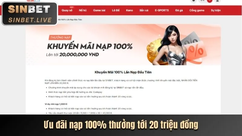 Thưởng chào mừng Vmax